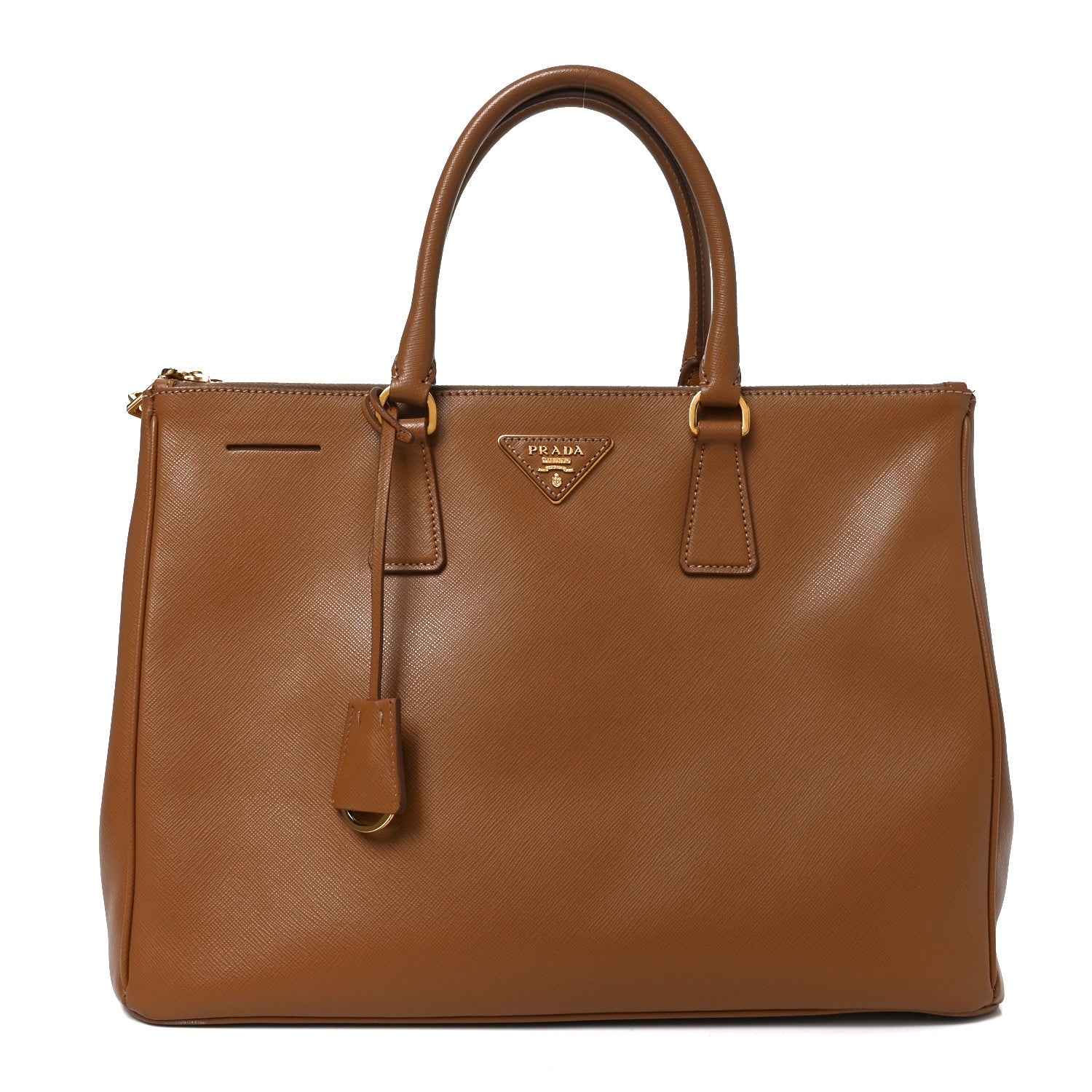 Prada Saffiano Lux Extra Large Galleria Double Zip Tote Caramel 1 of 9