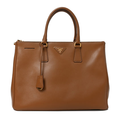 Prada Saffiano Lux Extra Large Galleria Double Zip Tote Caramel 1 of 9