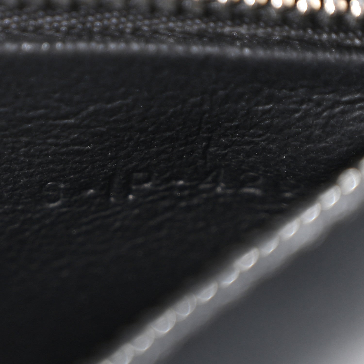 Celine Calfskin Crocodile Embossed Medium Triomphe Besace Black 8 of 11