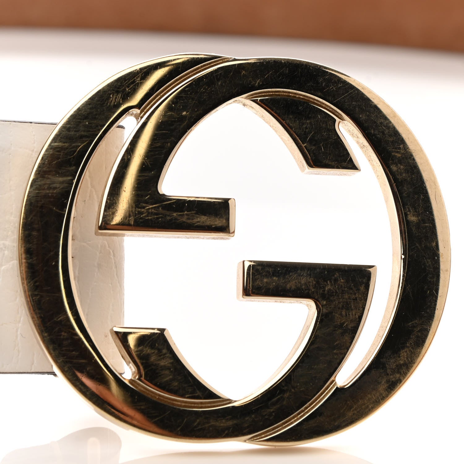 Gucci Guccissima Interlocking G Belt 85 34 Off White 11 of 11