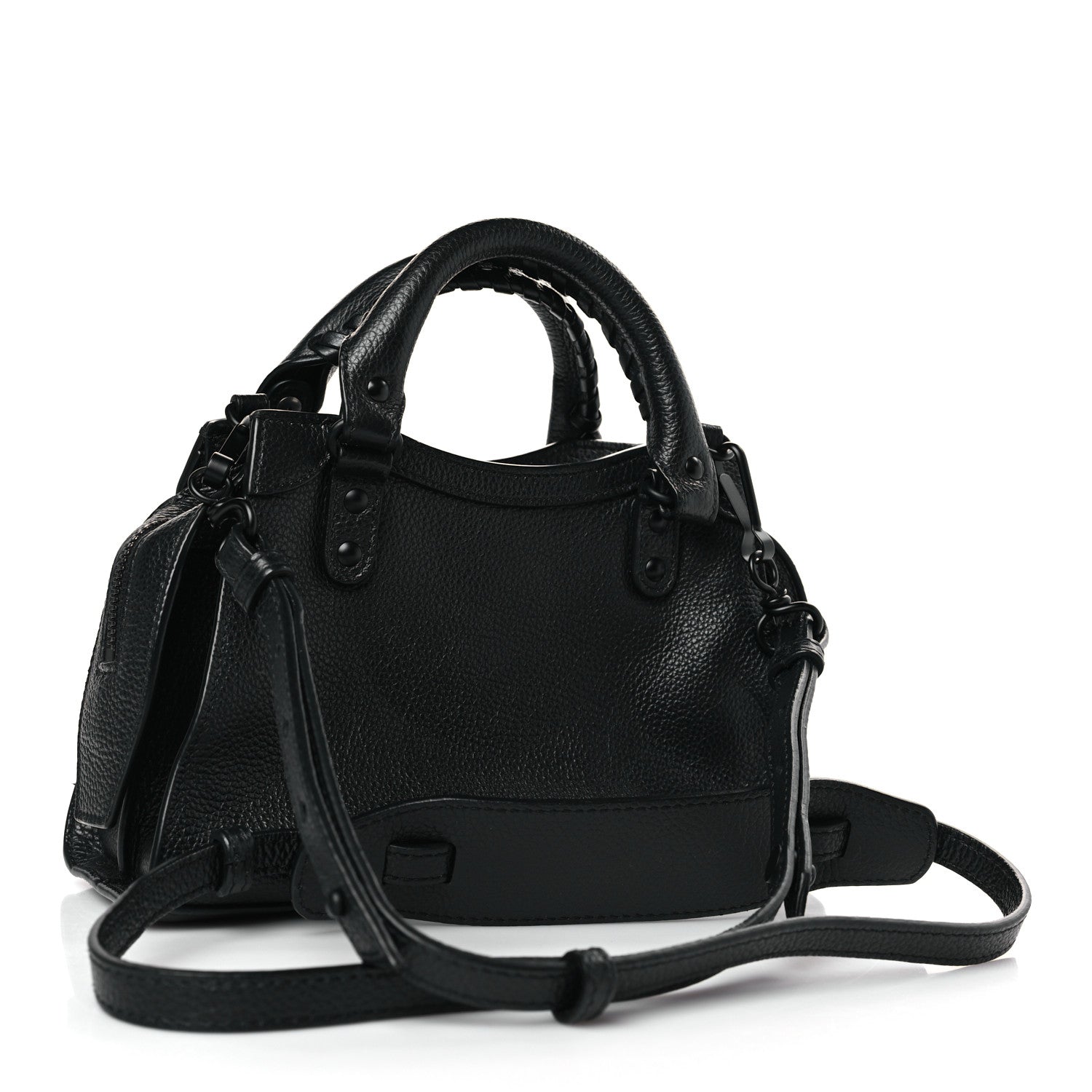 Balenciaga Grained Calfskin Neo Classic Black Hardware Mini City Black 3 of 9