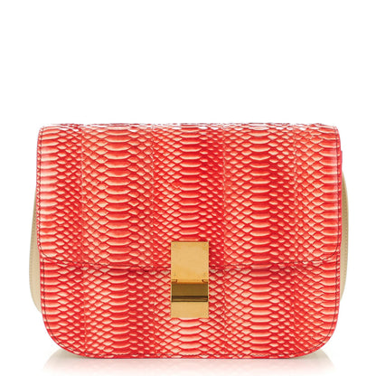 Celine Watersnake Medium Classic Box Red 1 of 7