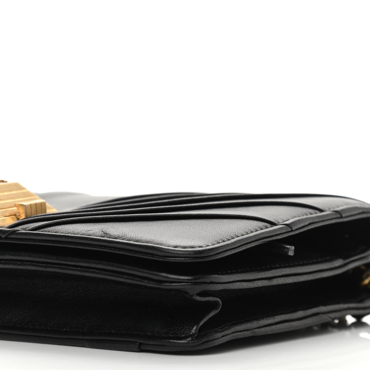 Chanel Lambskin Pyramid Wallet On Chain WOC Black 11 of 14