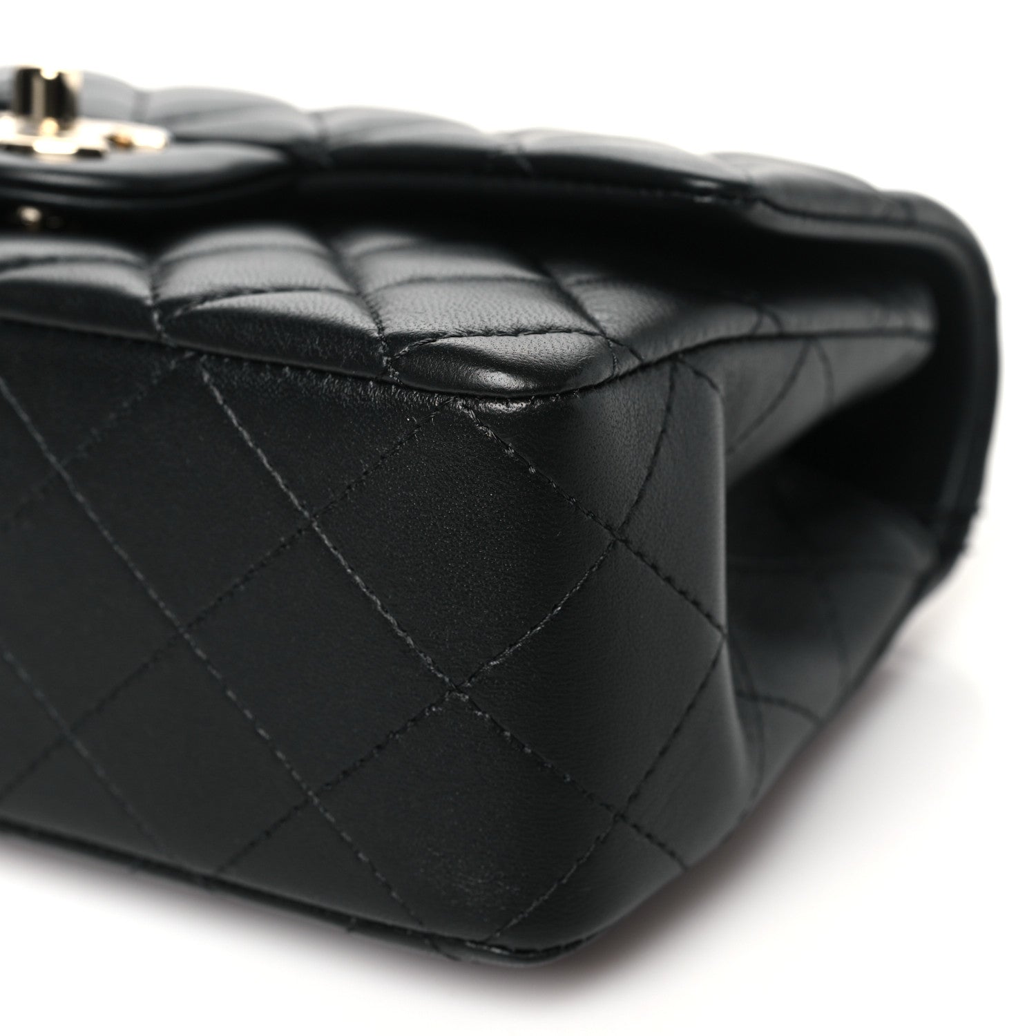 Chanel Lambskin Quilted Mini Top Handle Rectangular Flap Black 9 of 9