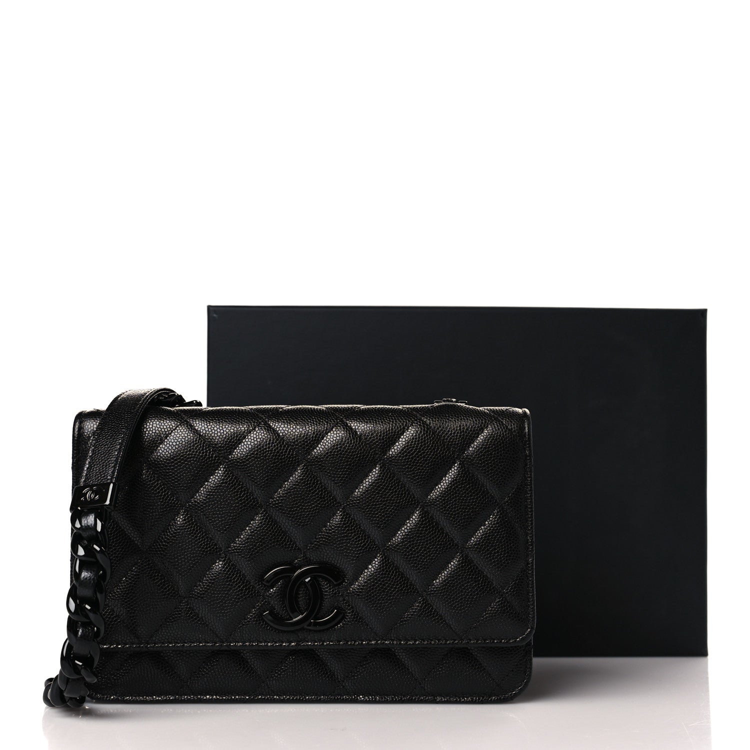 Chanel Caviar Quilted My Everything Wallet On Chain WOC Black 11 of 11