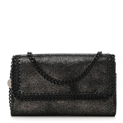 Stella McCartney Shaggy Deer Falabella Crossbody Wallet On Chain Black 1 of 11