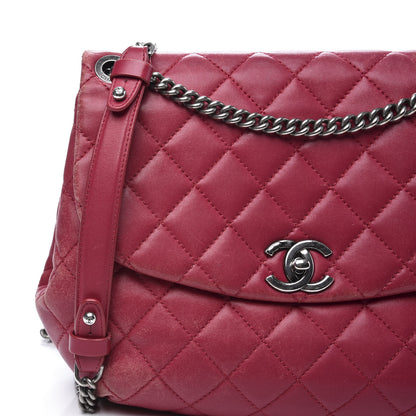 Chanel Lambskin Quilted Large Daily Supple Flap Dark Pink 17 of 17
