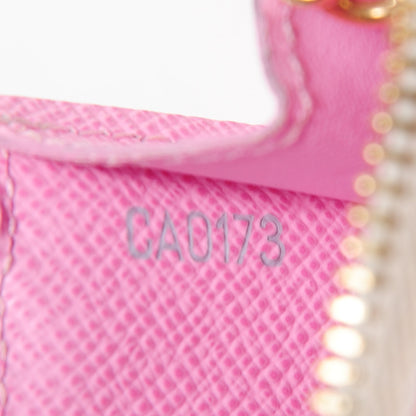 Louis Vuitton Monogram Multicolor Key Pouch White Litchi 6 of 8