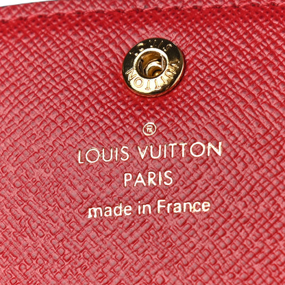 Louis Vuitton Damier Ebene Emilie Wallet Red 6 of 8