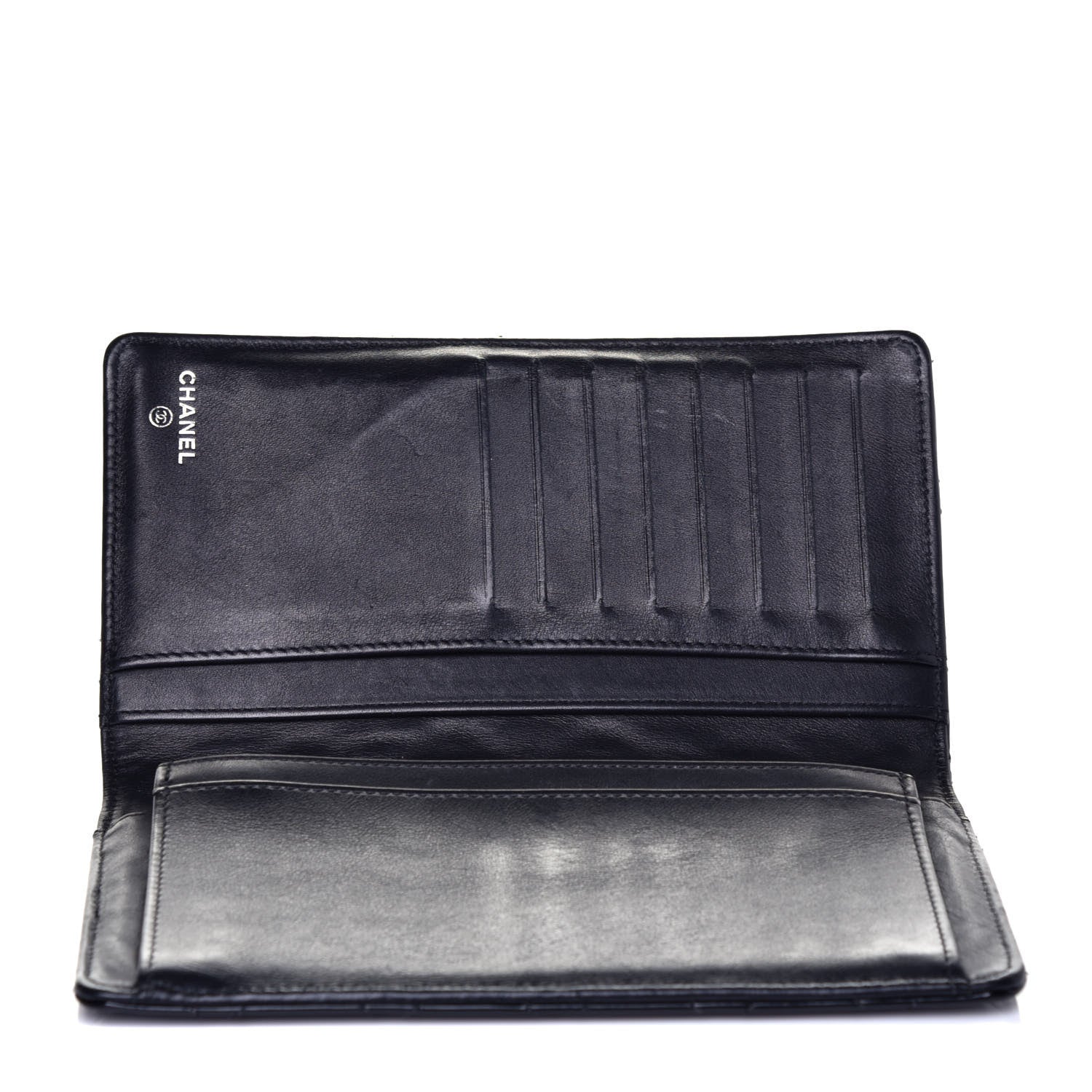 Chanel Patent Quilted Brilliant Yen Wallet Black 5 of 8