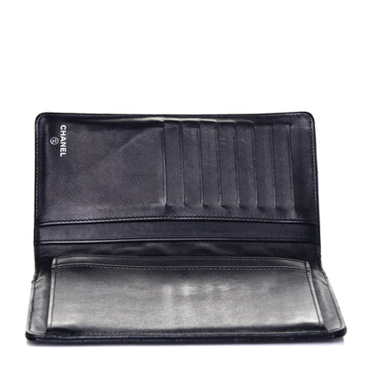 Chanel Patent Quilted Brilliant Yen Wallet Black 5 of 8
