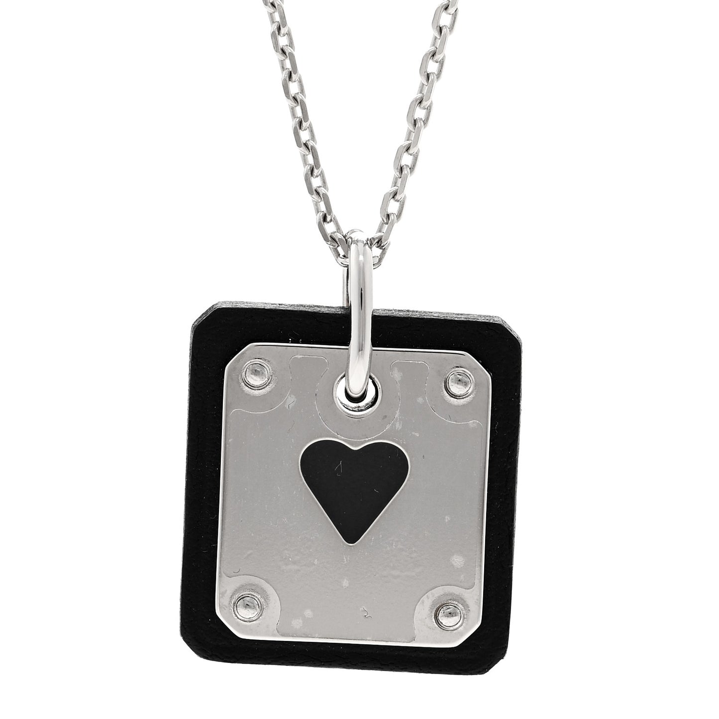 Palladium Plated Swift As De Coeur Necklace Black