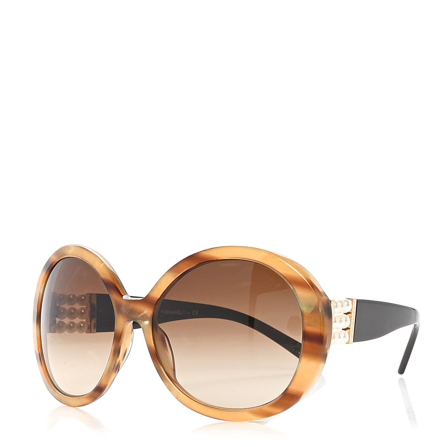 Chanel Acetate Pearl Sunglasses 5159-H Light Tortoise 1 of 6