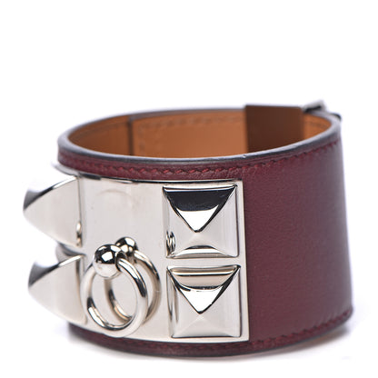 Hermes Swift Collier de Chien CDC Bracelet T2 Rouge H 1 of 6