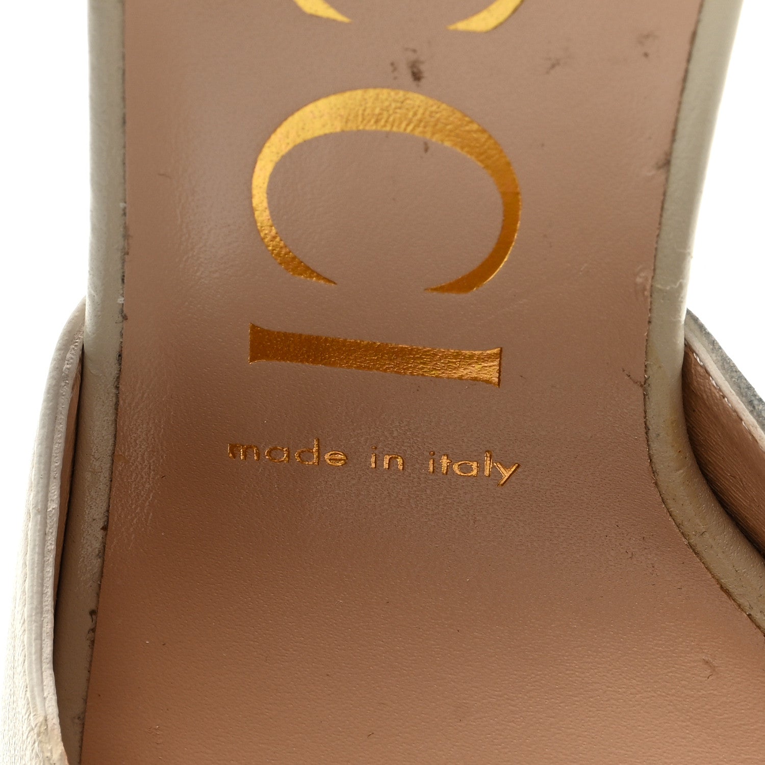 Gucci Nappa Horsebit 75mm Slide Sandals 37 Mystic White 8 of 9
