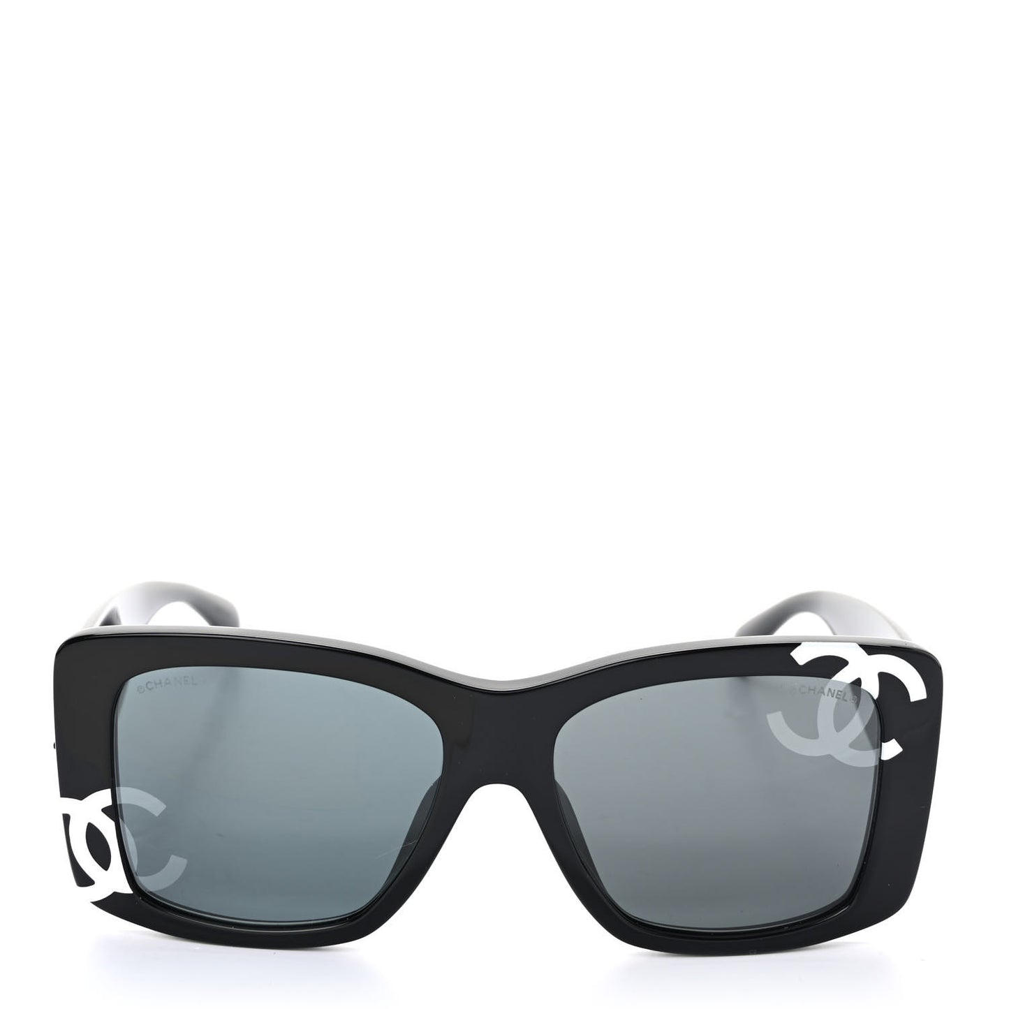 Acetate CC Logo Square Sunglasses 71472 Black