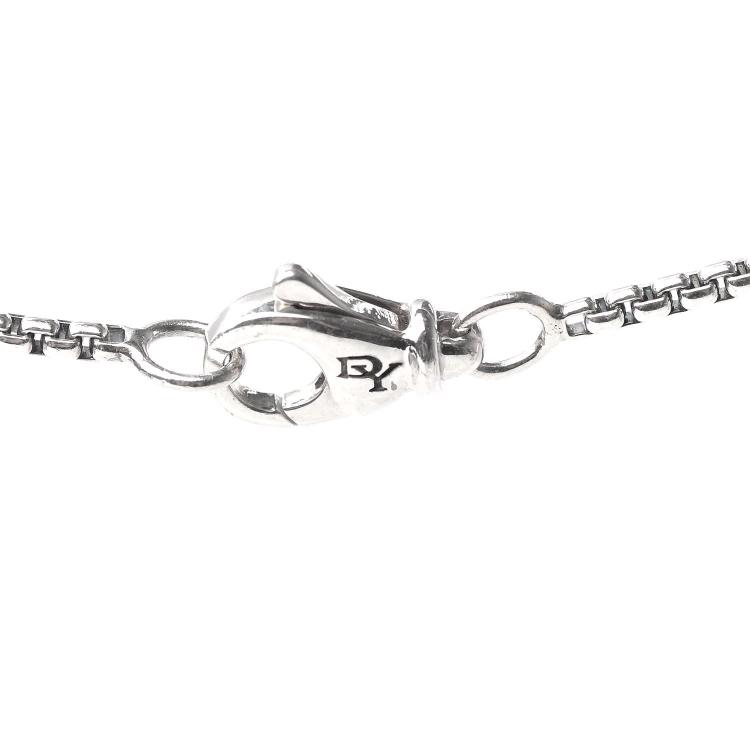 David Yurman Sterling Silver Diamond Starburst 5 Station Necklace 4 of 6