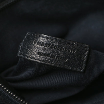 Saint Laurent Crinkled Calfskin Matelasse Monogram Medium Niki Chain Satchel Black 7 of 9