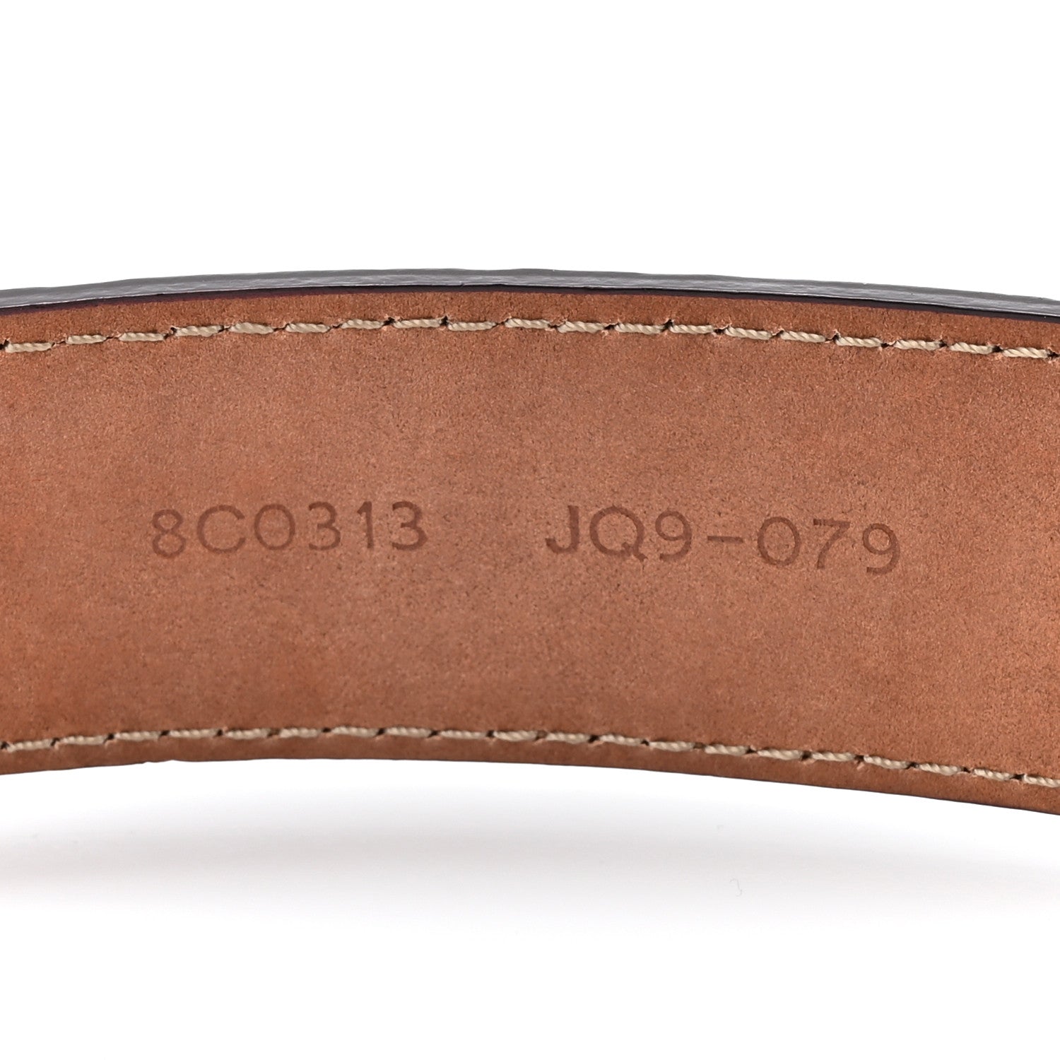 Fendi Cuoio Romano Selleria FF logo Belt 95 32 Brown 5 of 6