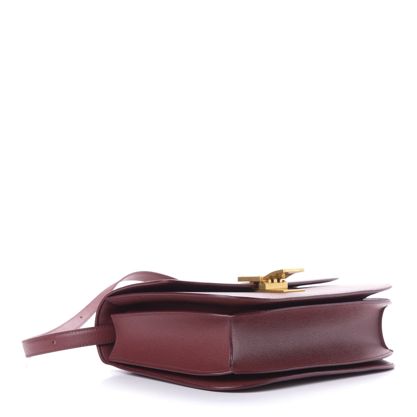 Liege Calfskin Medium Classic Box Flap Bag Burgundy