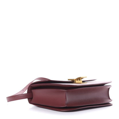 Celine Liege Calfskin Medium Classic Box Flap Bag Burgundy 4 of 10