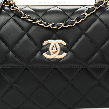 Chanel Lambskin Quilted Small Trendy CC Dual Handle Flap Bag Black 8 of 10