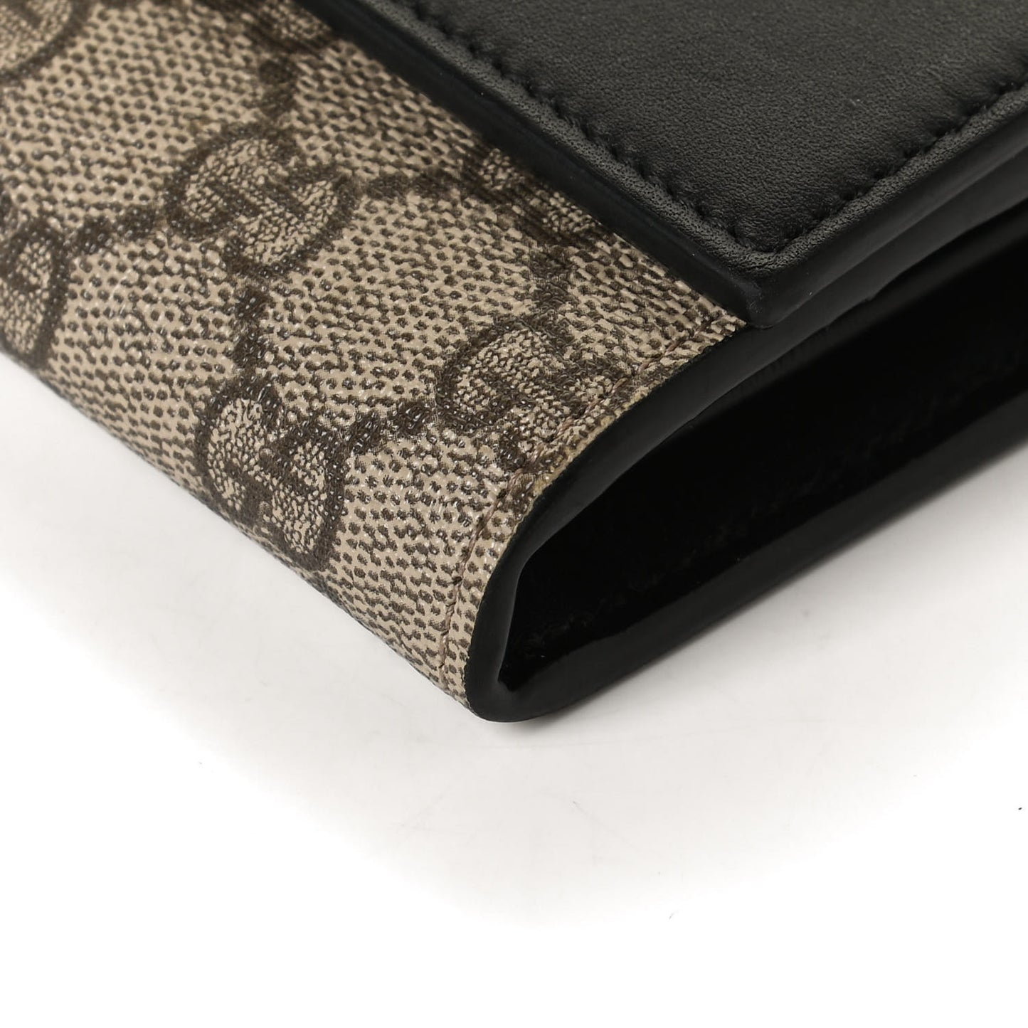 Calfskin GG Supreme Monogram Continental Wallet Black