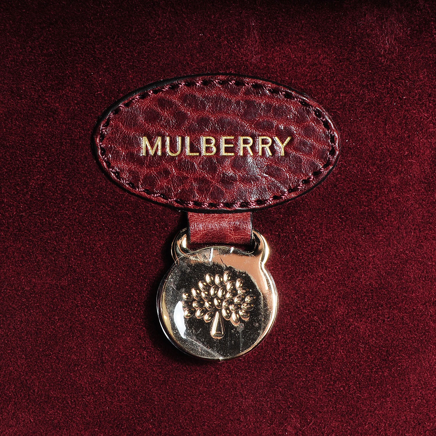 Mulberry Shrunken Calfskin Small Bayswater Oxblood 10 of 13