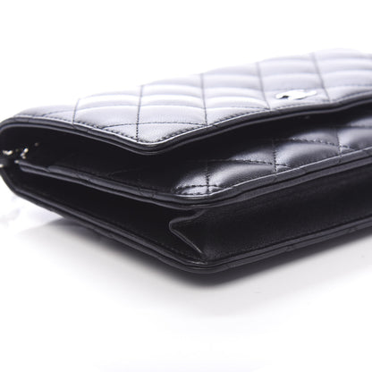 Chanel Lambskin Quilted Wallet On Chain WOC Black 5 of 9