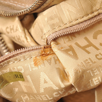 Chanel Suede CC Shoulder Bag Beige 8 of 15
