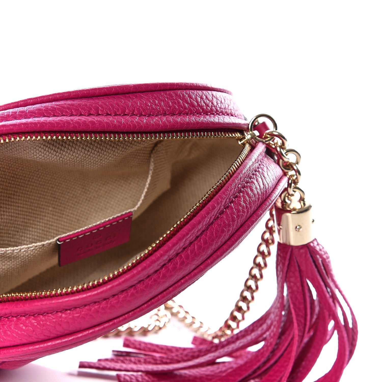Gucci Cellarius Calfskin Mini Soho Chain Bag Bright Bouganville 4 of 9