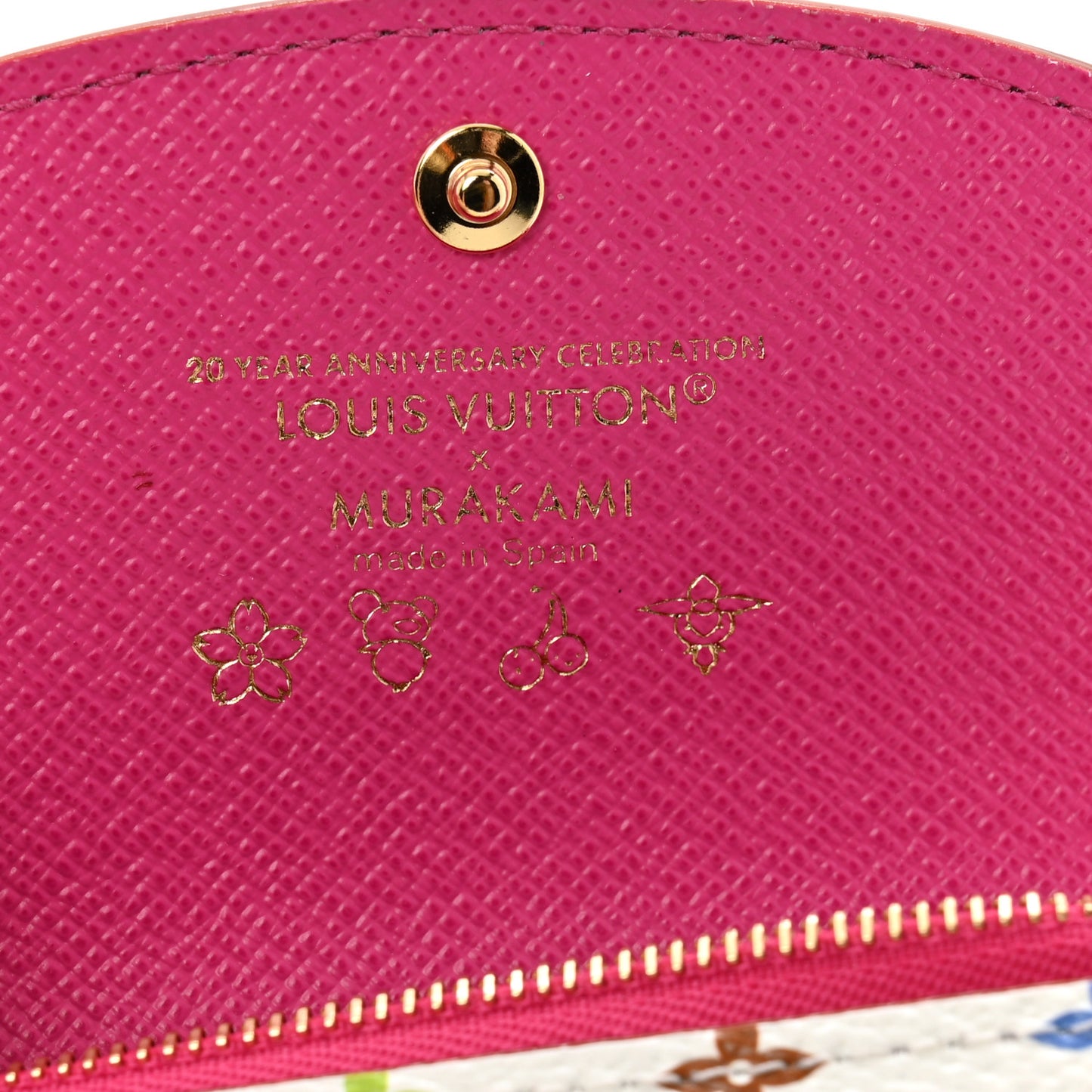LV X TM Monogram Multicolor Rosalie Coin Purse White Kawaii Pink