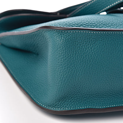 Hermes Taurillon Clemence Halzan 31 Vert Bosphore 8 of 11
