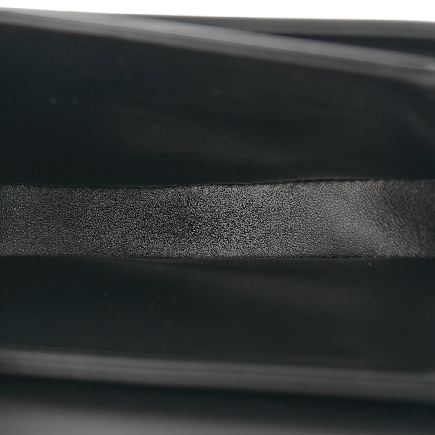 Patent Calfskin Triomphe Mini Besace Clea Black