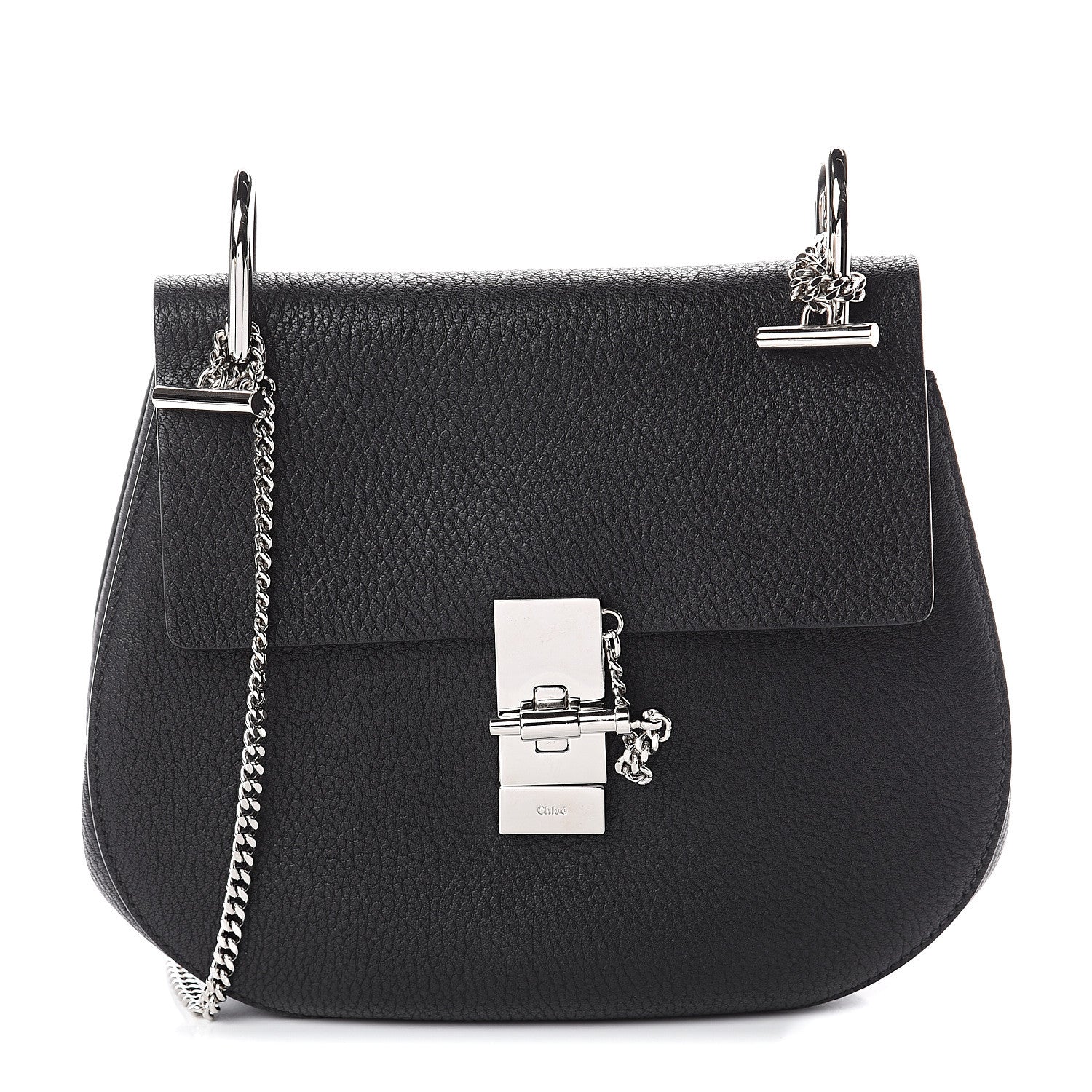 Chloe Grained Lambskin Drew Shoulder Bag Black 1 of 7