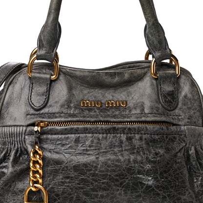 Miu Miu Vitello Lux Zip Tote Black 9 of 15
