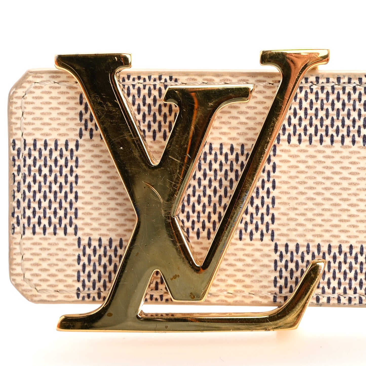 Damier Azur LV Initiales Belt 85 34