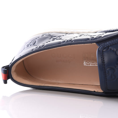 Gucci Guccissima Womens Dublin Slip On Sneakers 40 Navy 6 of 7