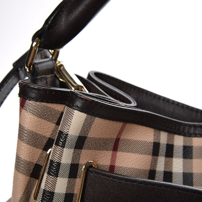 Burberry Haymarket Check Medium Willenmore Hobo Chocolate 7 of 12