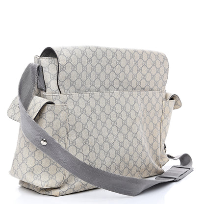 Gucci GG Plus Monogram Messenger Diaper Bag Ecru Grigio 3 of 13