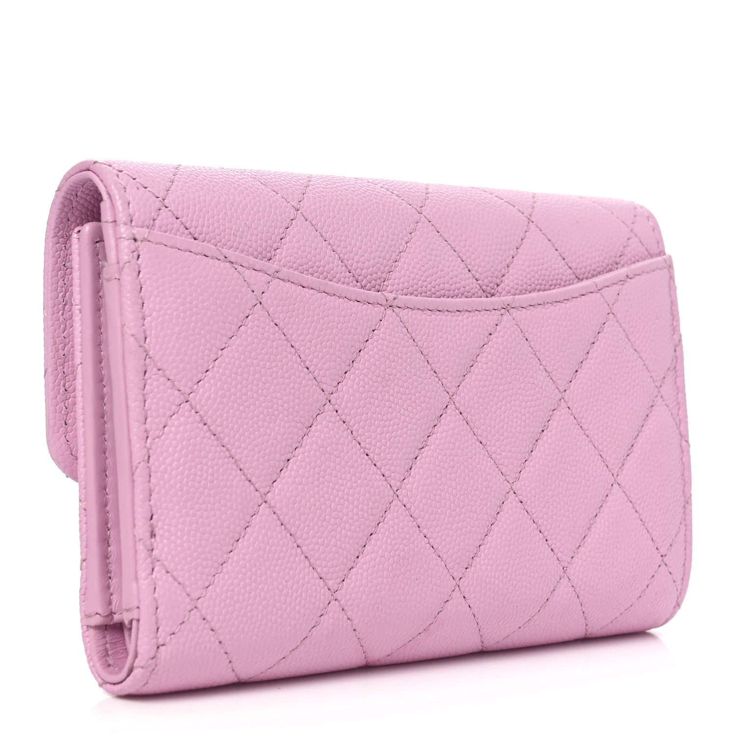 Chanel Caviar Quilted Medium Flap Wallet  Lilac 3 of 8