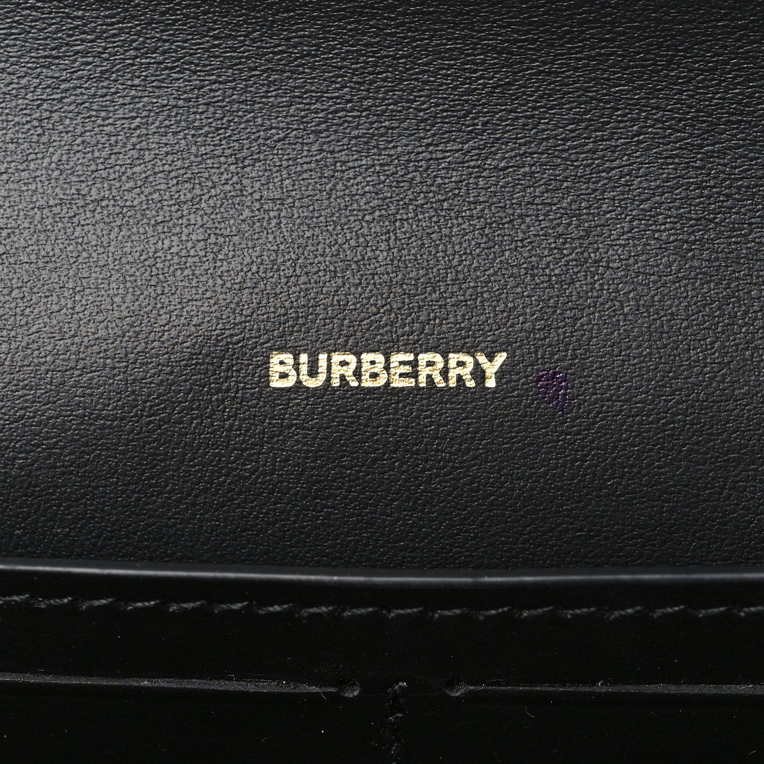 Burberry Calfskin Vintage Check Hannah Wallet with Detachable Strap Black 6 of 8