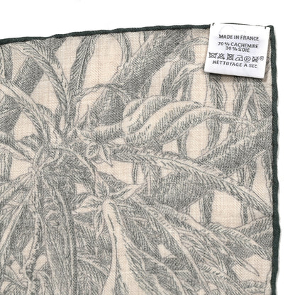 Hermes Cashmere Silk All 'Orto Botanico Di Palermo Shawl 140 Vert Loden Naturel Encre 3 of 5