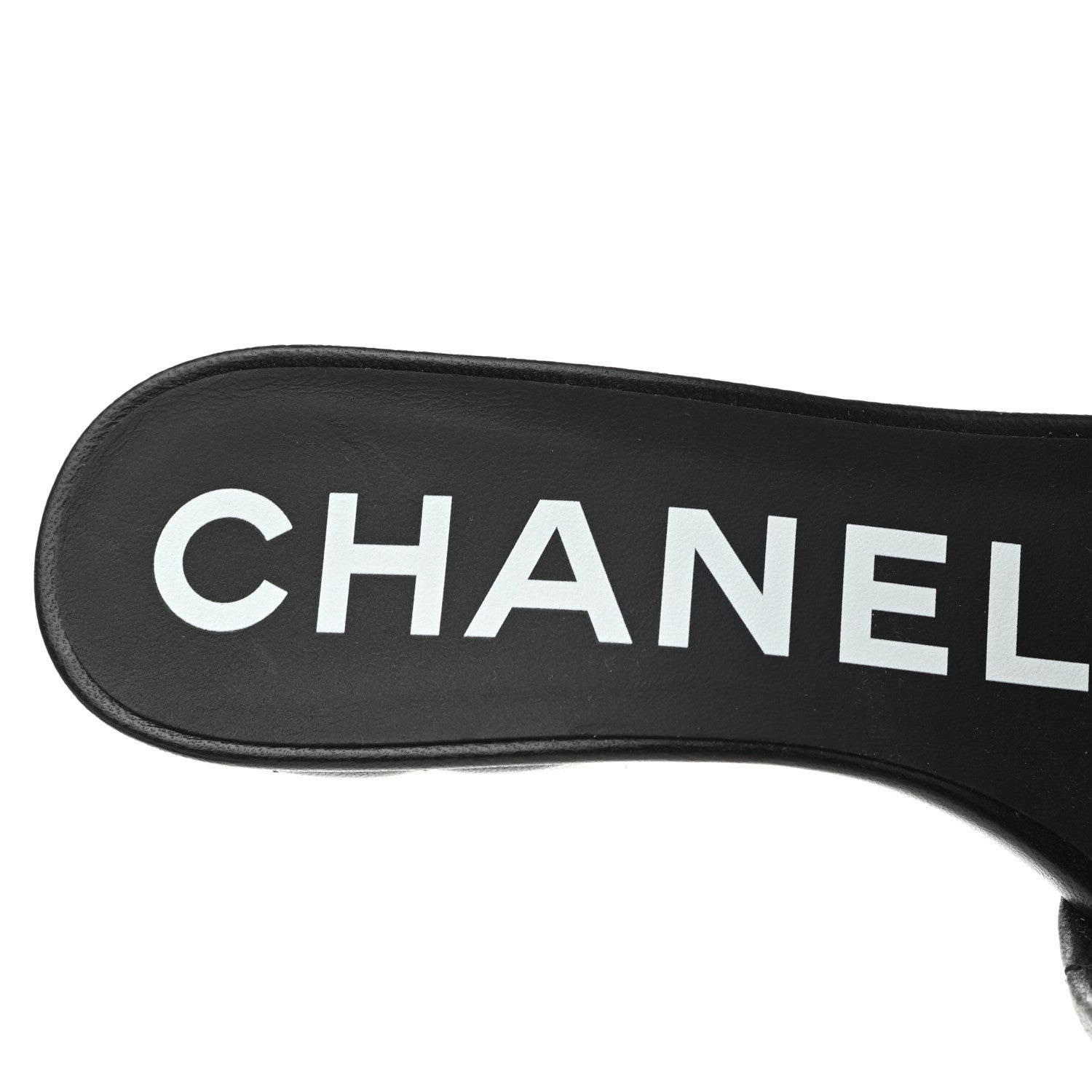 Chanel Lambskin Quilted Textured CC Mules 35.5 Black 7 of 8
