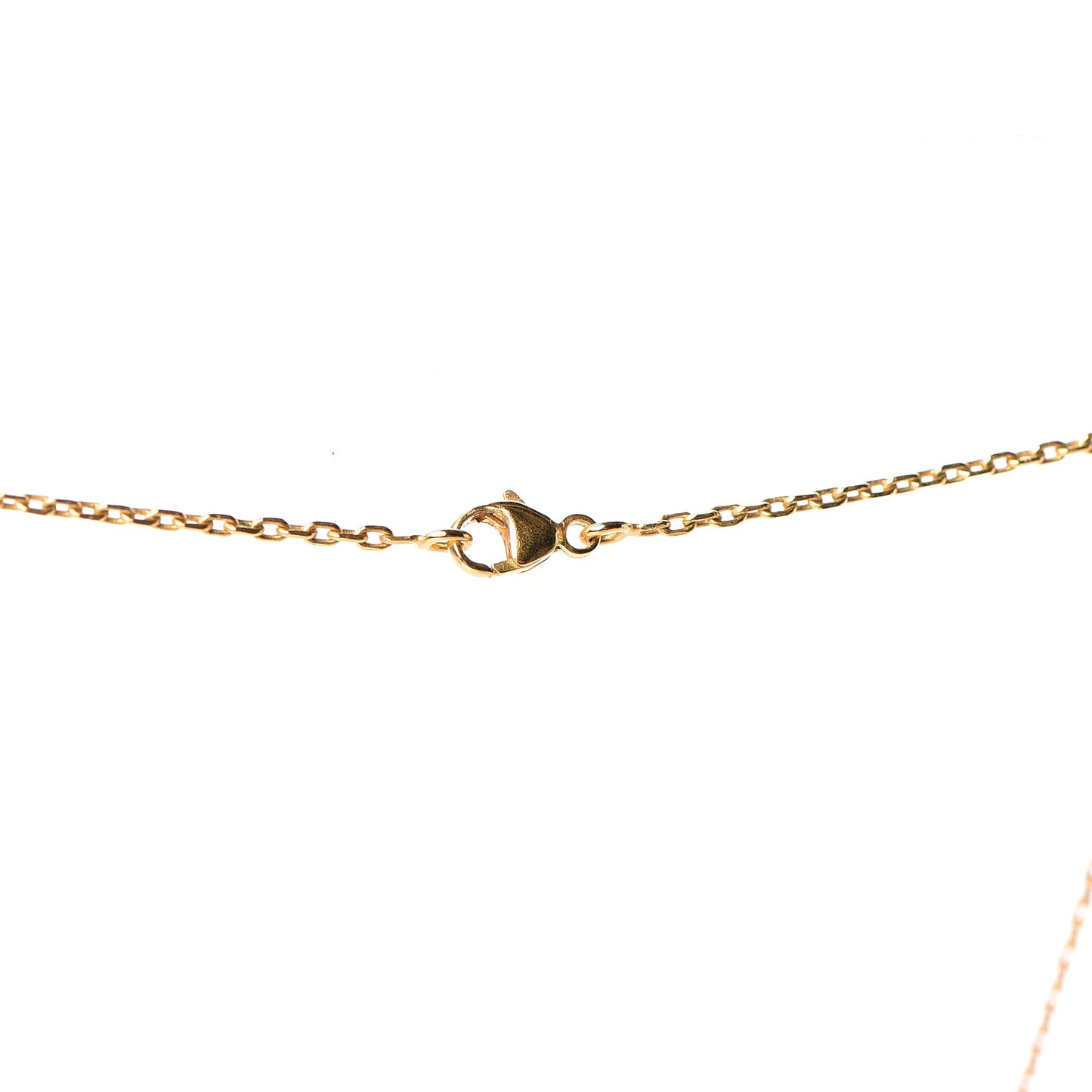 Lacquered Gold Pop H Pendant Necklace Marron Glace