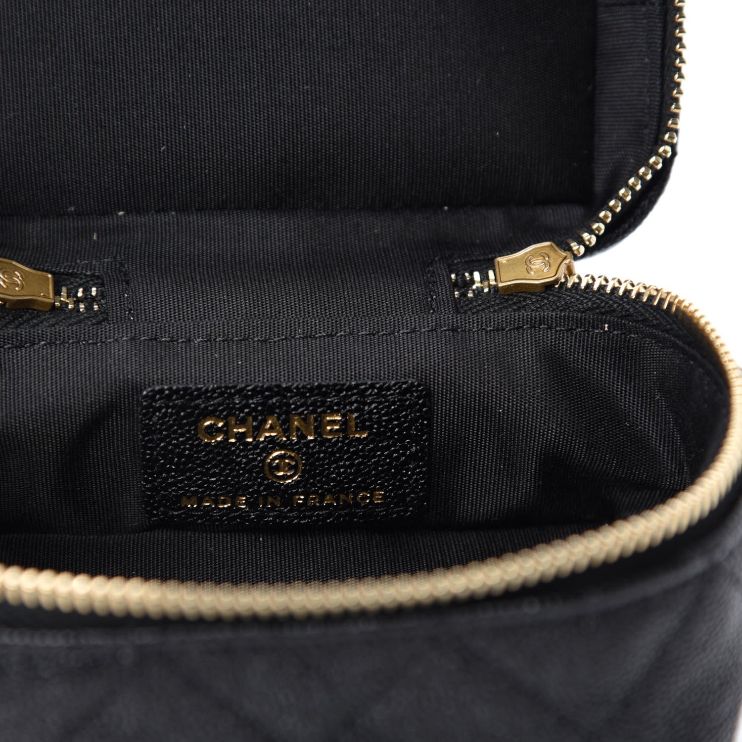 Chanel Caviar Quilted Mini Top Handle Vanity With Chain Black 8 of 11