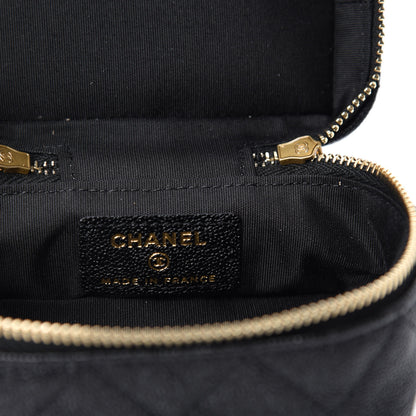 Chanel Caviar Quilted Mini Top Handle Vanity With Chain Black 8 of 11