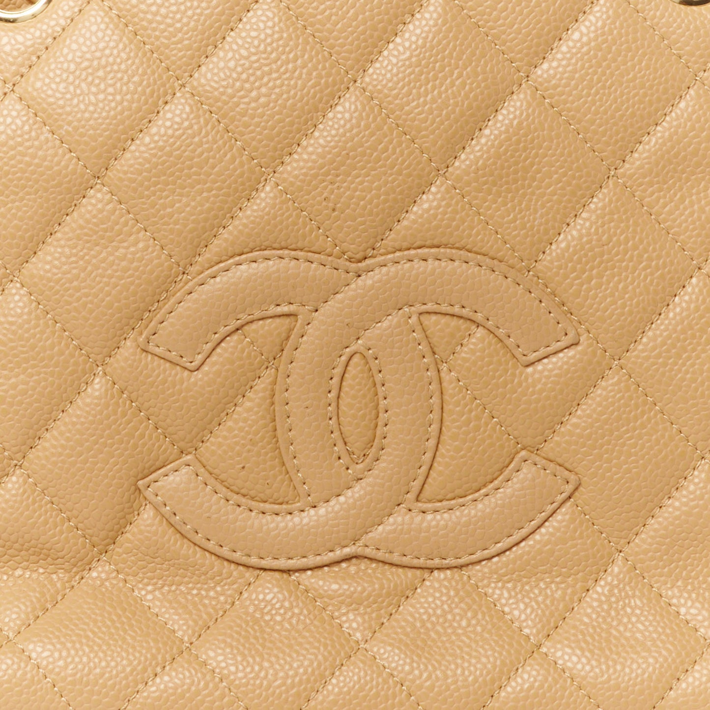 Caviar Quilted Petit Timeless Tote PTT Dark Beige