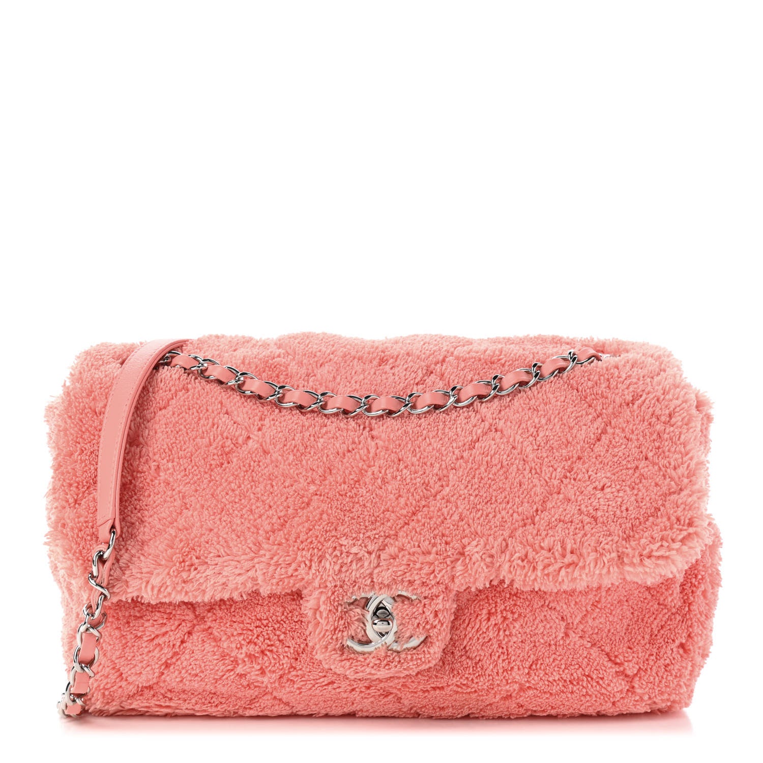Chanel Mixed Fibers Quilted Jumbo Flap Orange 1 of 9