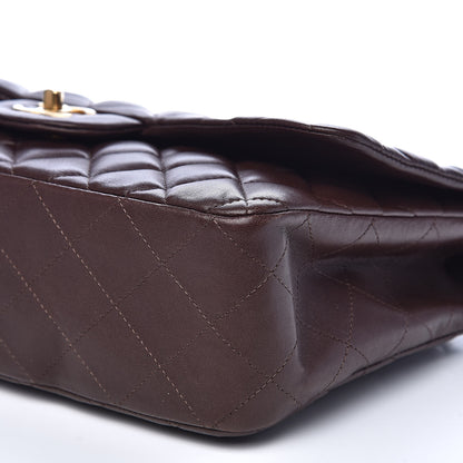 Chanel Lambskin Quilted Jumbo Single Flap Dark Brown 9 of 13